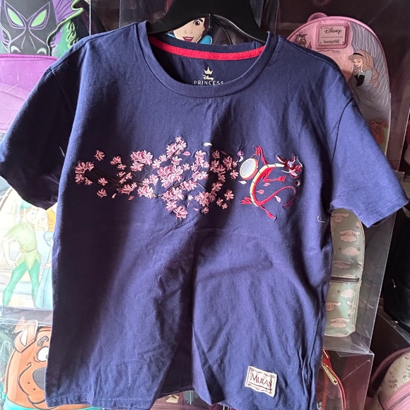Box Lunch Disney Mushu Mulan Floral Women T-Shirt Large - Picture 2 of 10